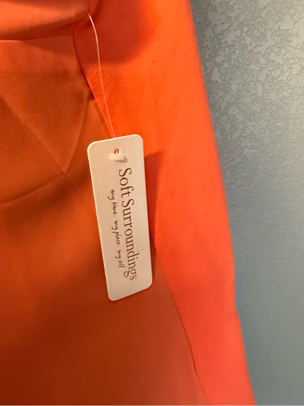 Soft Surroundings NWT Orange Sleeveless Blouse Draped Neck Top Size Large Flowy - Picture 7 of 8